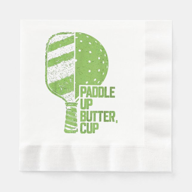 Pickleball Paddle Up Butter Kopp Pappersservett (Framsidan)
