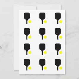 Pickleball paddle & yellow ball julkort