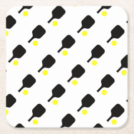 Pickleball paddles & bollar underlägg papper kvadrat