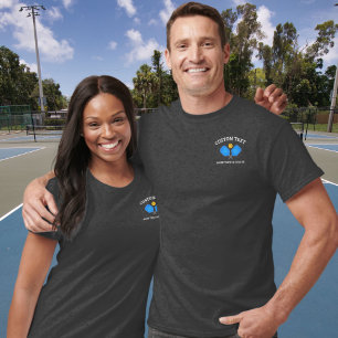 Pickleball Paddles Klubb Team Logotyp Anpassningsb T Shirt