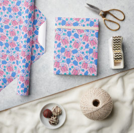 Pickleball Paddles och Bollar Rosa Preppy Presentpapper