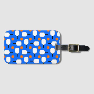 Pickleball Paddles, Orange Pickleball Bollar, Blue Bagagebricka