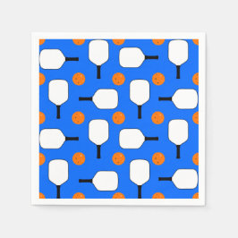 Pickleball Paddles, Orange Pickleball Bollar, Blue Pappersservett