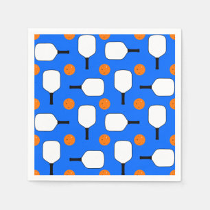 Pickleball Paddles, Orange Pickleball Bollar, Blue Pappersservett