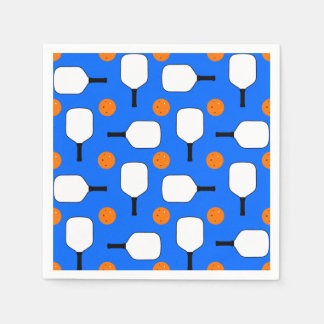 Pickleball Paddles, Orange Pickleball Bollar, Blue Pappersservett