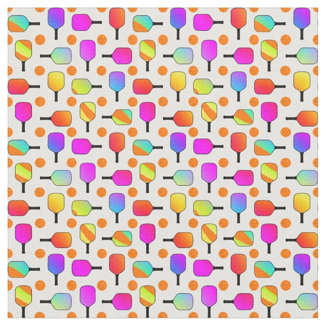 Pickleball Paddles, Orange Picklebollar Tyg (Närbild)