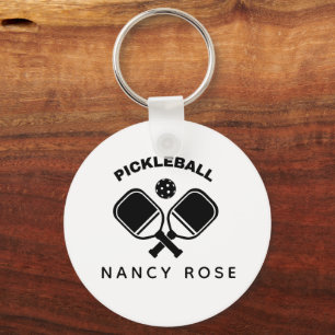 Pickleball Paddles Personlig Namn Nyckelring
