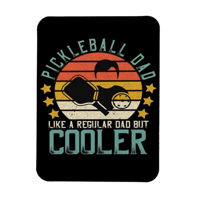 Pickleball Pappa Liksom En Vanlig Pappa Men Coolar Magnet (Vertikal)
