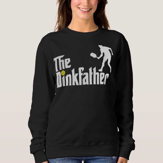 Pickleball Pappa Player Fars dag Dinkfather T Shirt (Framsida)