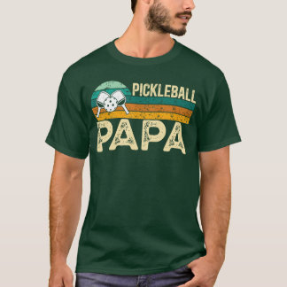 Pickleball Pappa Retro Pickleball Spelare Pappa Fa T Shirt