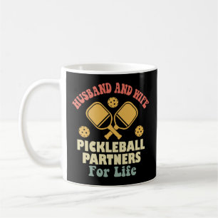 Pickleball-partners i make och frun för livet kaffemugg