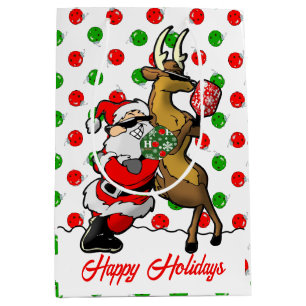 Pickleball Partners Santa & Reindeer Ornaments