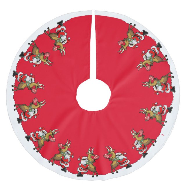 Pickleball Partners Santa & Rener Sleighing It Julgransmatta Borstad Polyester (Framsidan)
