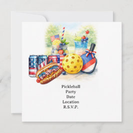 Pickleball Party 4th July Independence Day America Spara Datumet