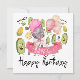 Pickleball Party Birthday Kort