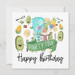 Pickleball Party Birthday Kort