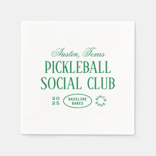 Pickleball Party-favoritservetter i Grönt och vitt Pappersservett