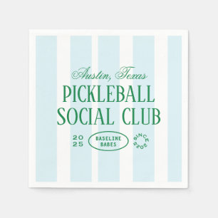 Pickleball Party-favoritservetter i Grönt och vitt Pappersservett