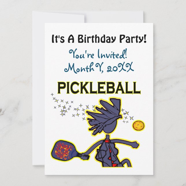 Pickleball Party-inbjudan Inbjudningar (Framsida)