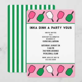 Pickleball Party Inbjudningar