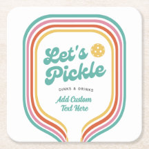 Pickleball Party Låt oss Pickle Retro Rainbow Rand