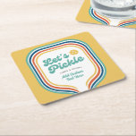 Pickleball Party Låt oss Pickle Retro Rainbow Rand Underlägg Papper Kvadrat<br><div class="desc">Roligt papper underlägg för nästa pickleball party. Utformningen har en återcirkel i rand av en Pickleball Paddle och ord "Låt oss Pickle" i ett roligt-teckensnitt. Lägg enkelt till anpassningsbarna - spelarens namn, klubb för pickleball/turnent namn etc. Underbar för en vuxen födelsedagsfest, en flickas eller killes pickle eller vardaglig roligt. Låt...</div>