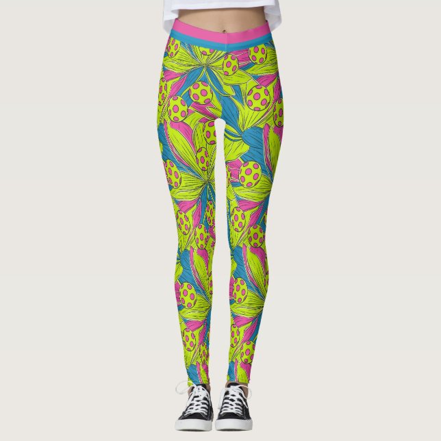 Pickleball Party Legs Leggings (Framsida)