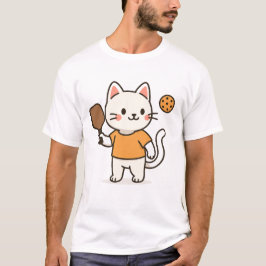 Pickleball Party Tallrikar för Cat Lovers T Shirt