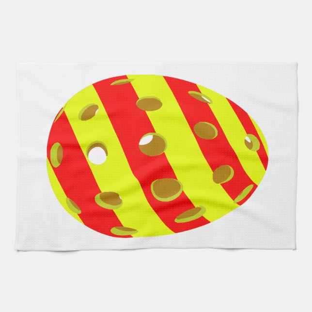 Pickleball-Påskägg Kökshandduk (Horisontell)