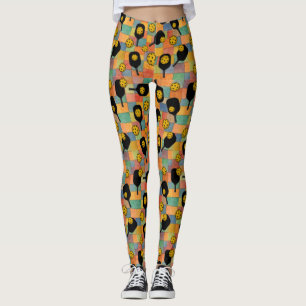 Pickleball Paul Klee Stil Paddle Mönster Leggings