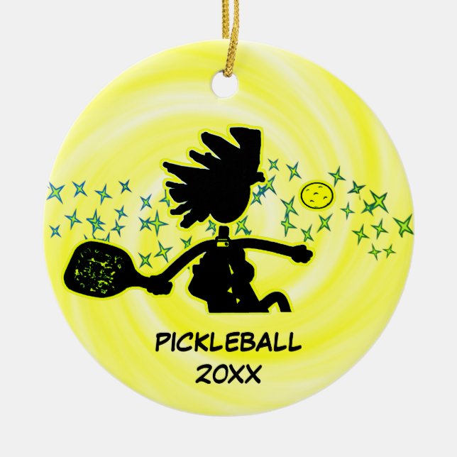 Pickleball Peace Paddle Prosper Ornament (Framsidan)