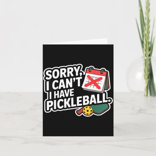 Pickleball pensionerad dink farfar rolig sport pre kort (Framsida)
