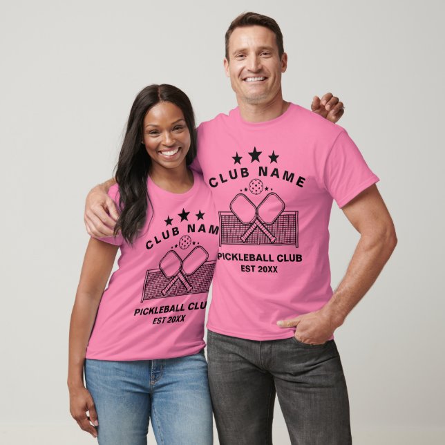 Pickleball Personalized Club Name  T Shirt (Unisex)