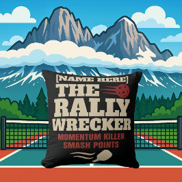 Pickleball Personalized Name Rally Wrecker Kudde