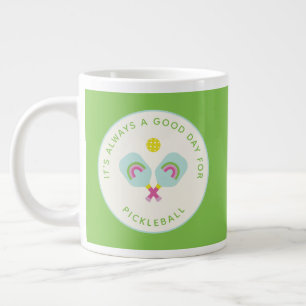 Pickleball Personlig Gift Rainbow Anpassningsbar Jumbo Mugg