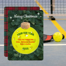 Pickleball Personlig-julkort i Fläkt