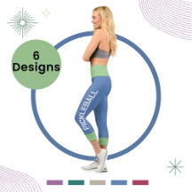 Pickleball Personlig Sage-Blue High Waisted