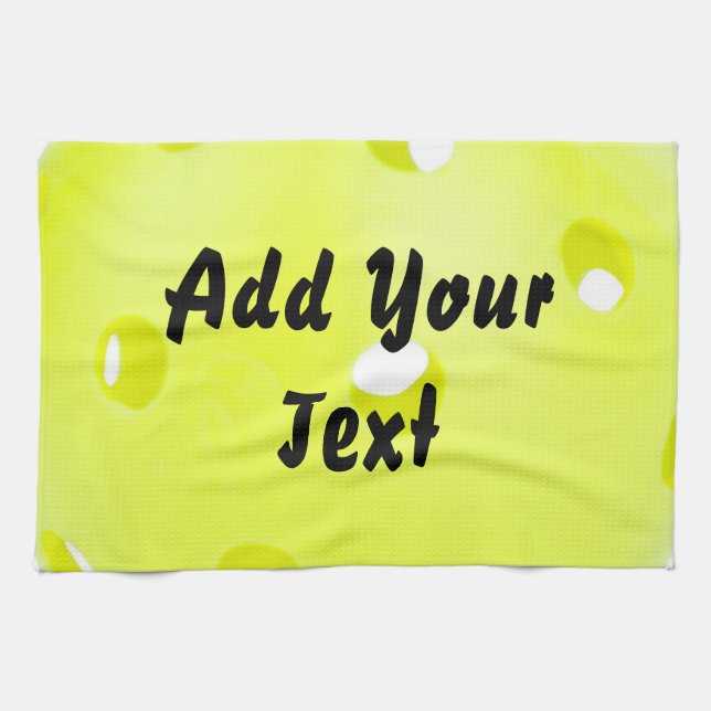 Pickleball Pickle Boll-Gult Anpassa personlighet Kökshandduk (Horisontell)