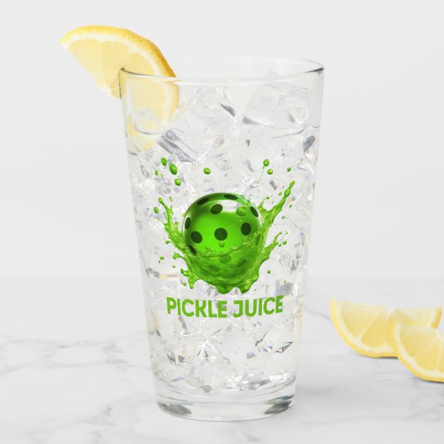 Pickleball ’Pickle Juice’-glas Glaskopp (Framsida Ice)