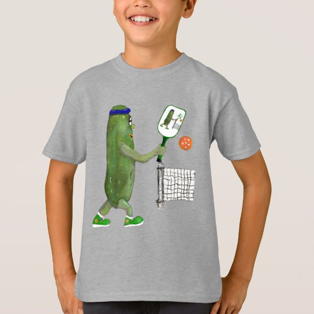 Pickleball Pickle Play Boll TShirt for Boys T Shirt (Framsida)