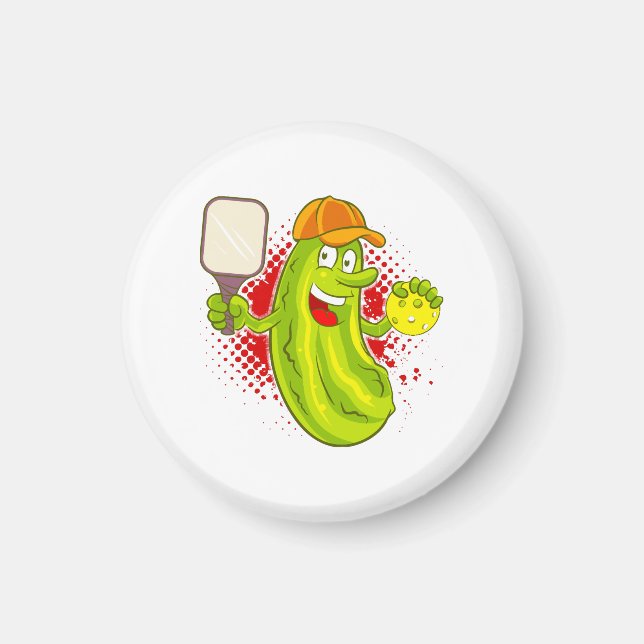 Pickleball Pickle Player Magnet (Framsidan)