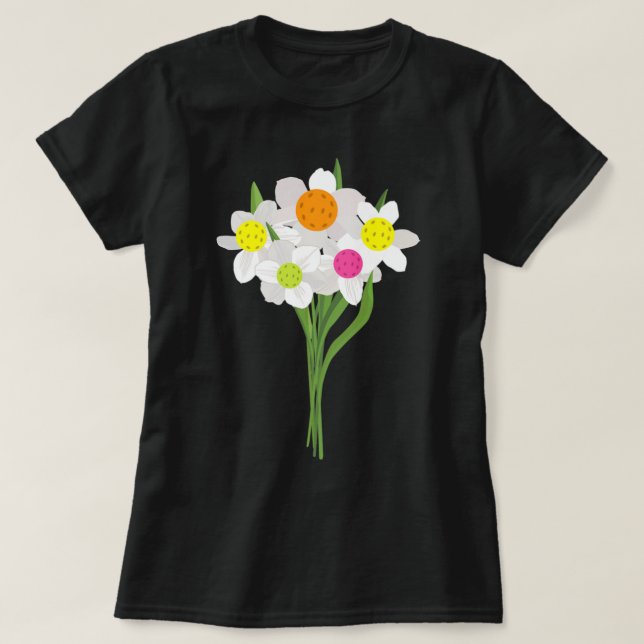 Pickleball Pickleball Flower Bouquet Pretty Design T Shirt (Design framsida)