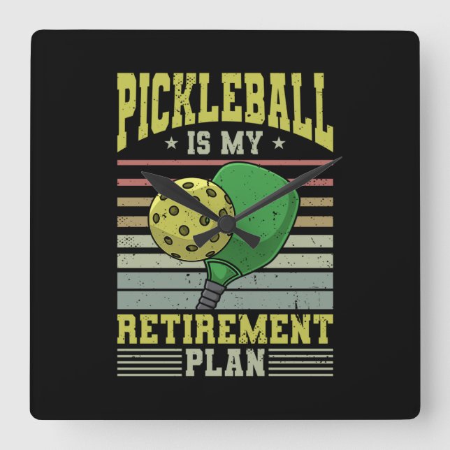 Pickleball - Pickleball Pension Fyrkantig Klocka (Framsida)