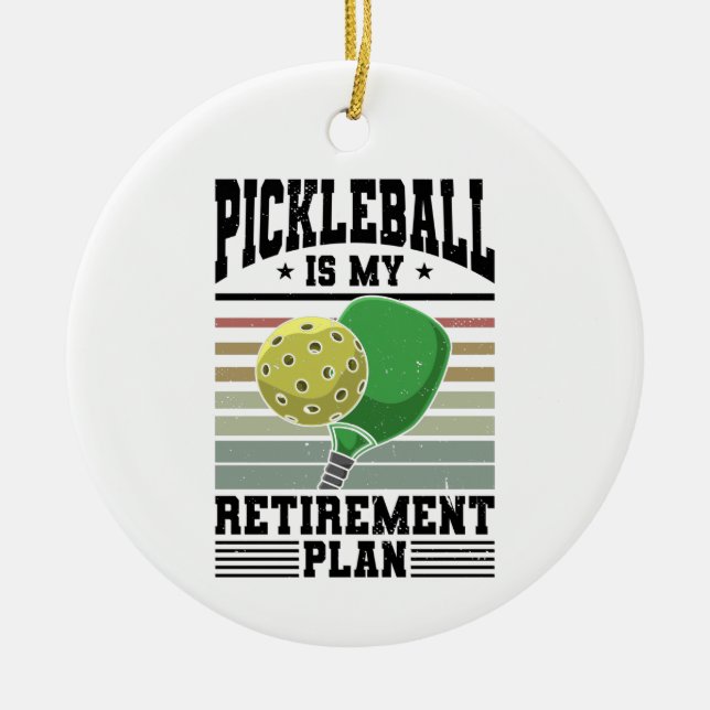 Pickleball - Pickleball Pension Julgransprydnad Keramik (Framsidan)