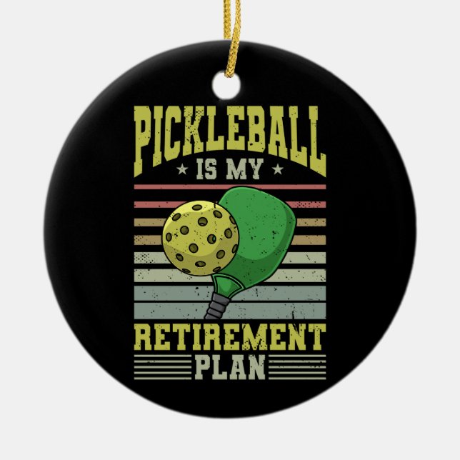 Pickleball - Pickleball Pension Julgransprydnad Keramik (Framsidan)