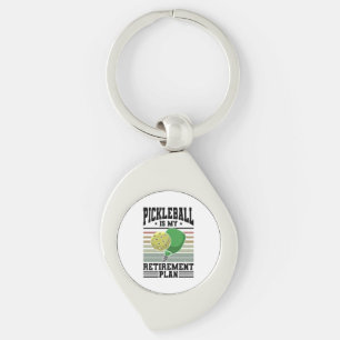 Pickleball - Pickleball Pension Swirl Silverfärgad Nyckelring