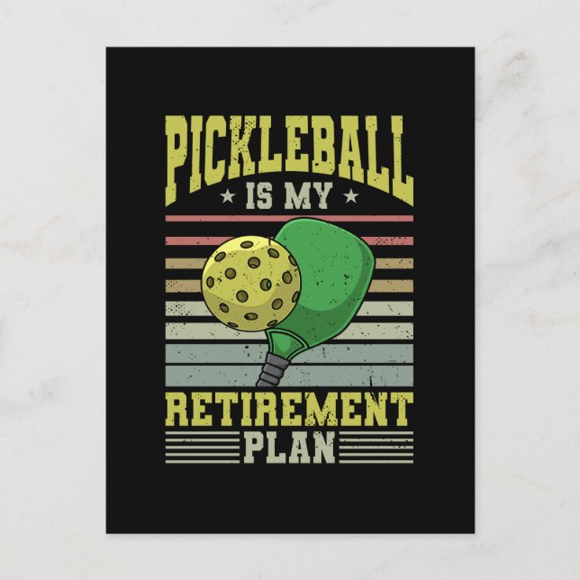 Pickleball - Pickleball Retirement Vykort (Framsida)