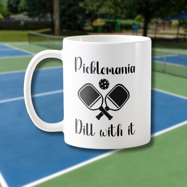 Pickleball Picklemania dill med den roliga puffen Kaffemugg (Skapare uppladdad)
