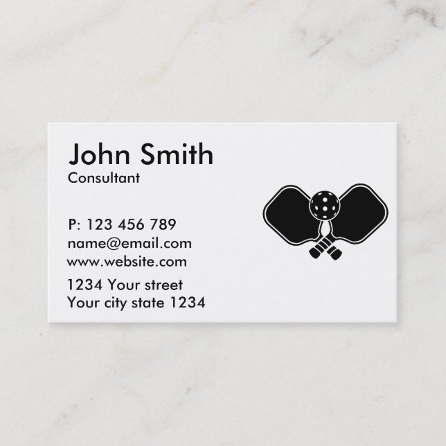 Pickleball pingla visitkort (Framsida)