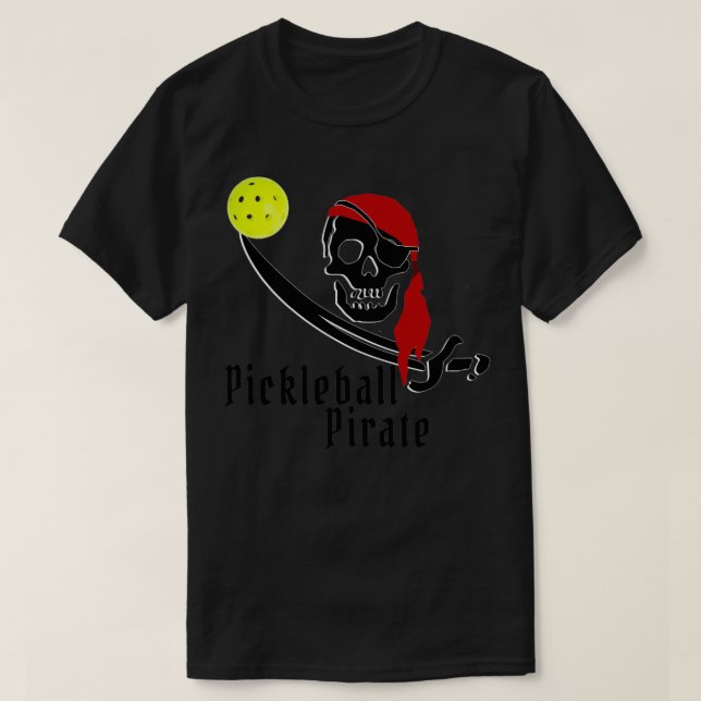 Pickleball Pirat T Shirt (Design framsida)